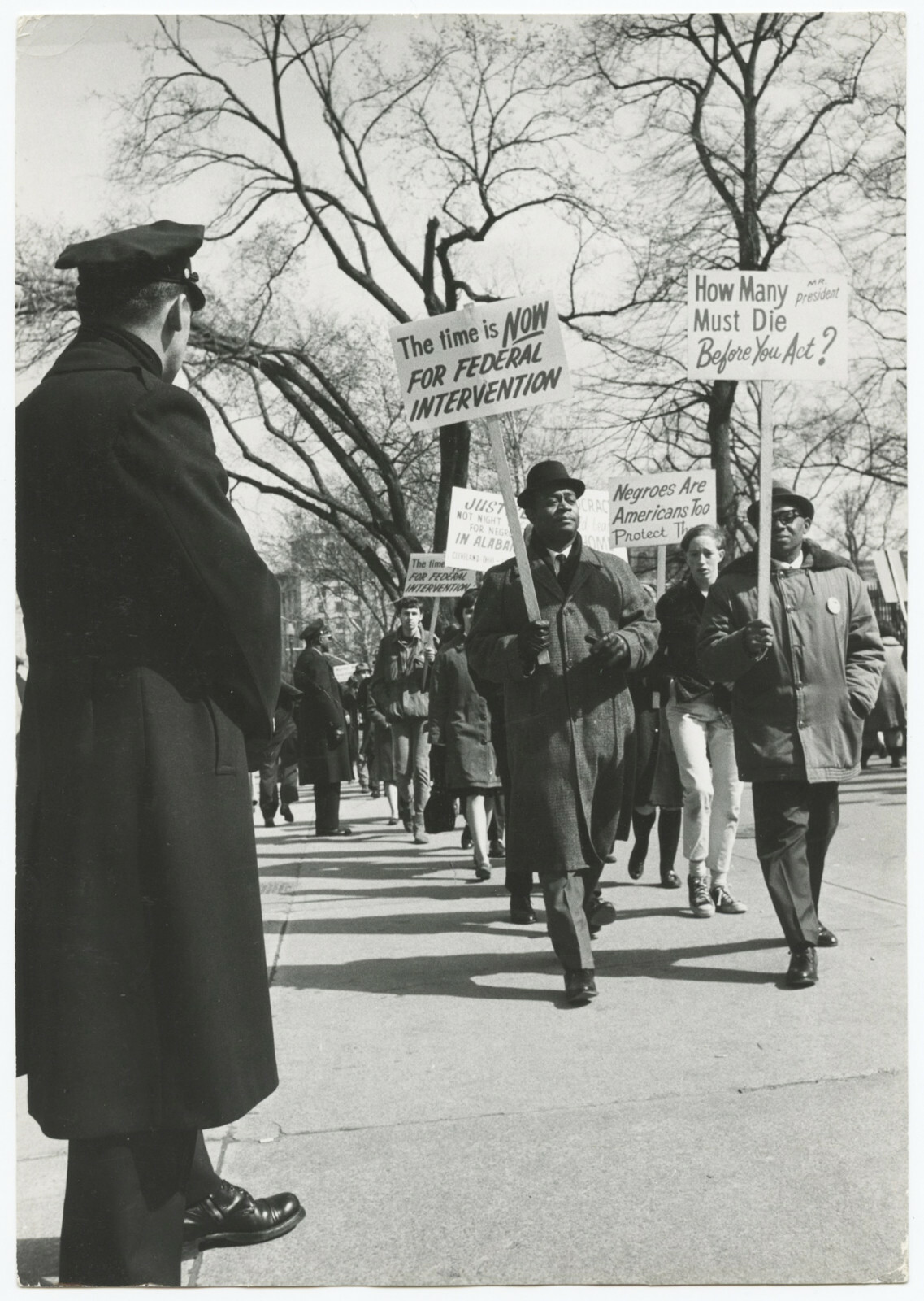 Paul CONKLIN: Civil Rights, Selma Protest DC, 1965 / VINTAGE / STAMPED