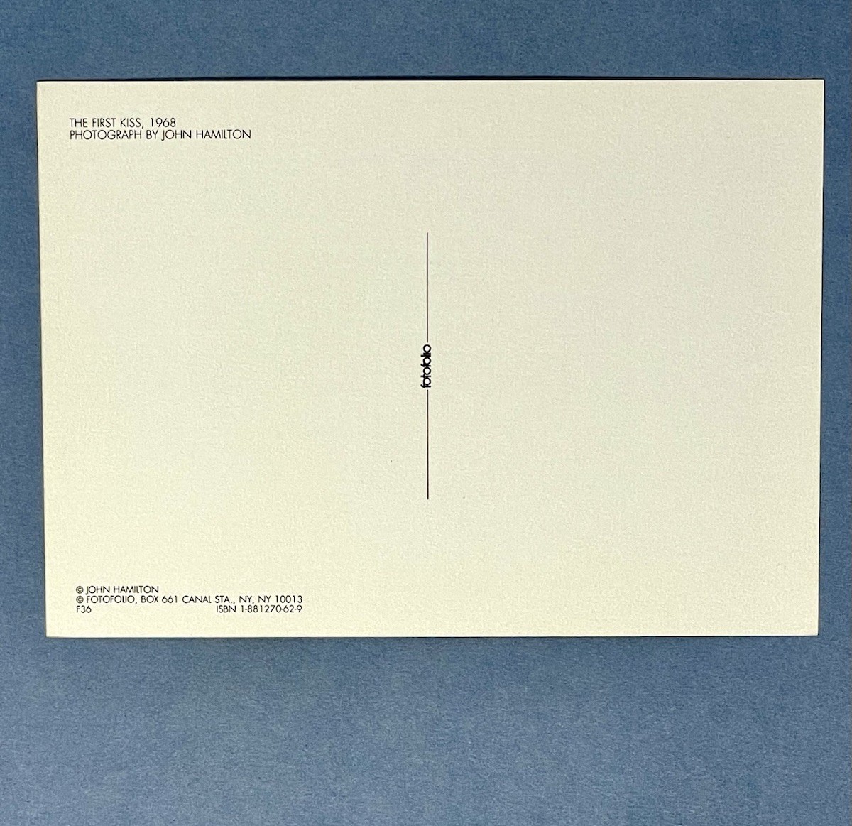 The First Kiss 1968 Fotofolio Art Print Card Photo By John R. Hamilton 4.25”x6”