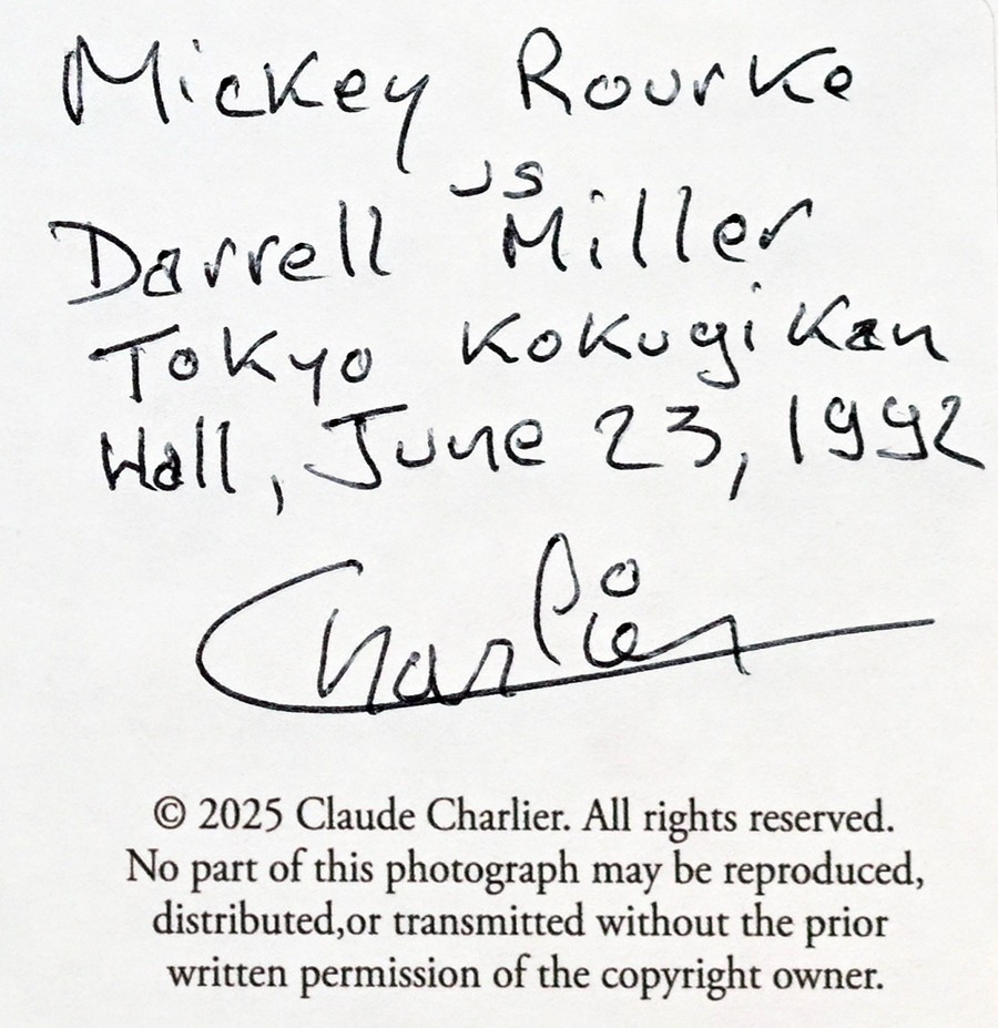 Mickey Rourke Fight in Tokyo Original photograph from the archive of Charlier