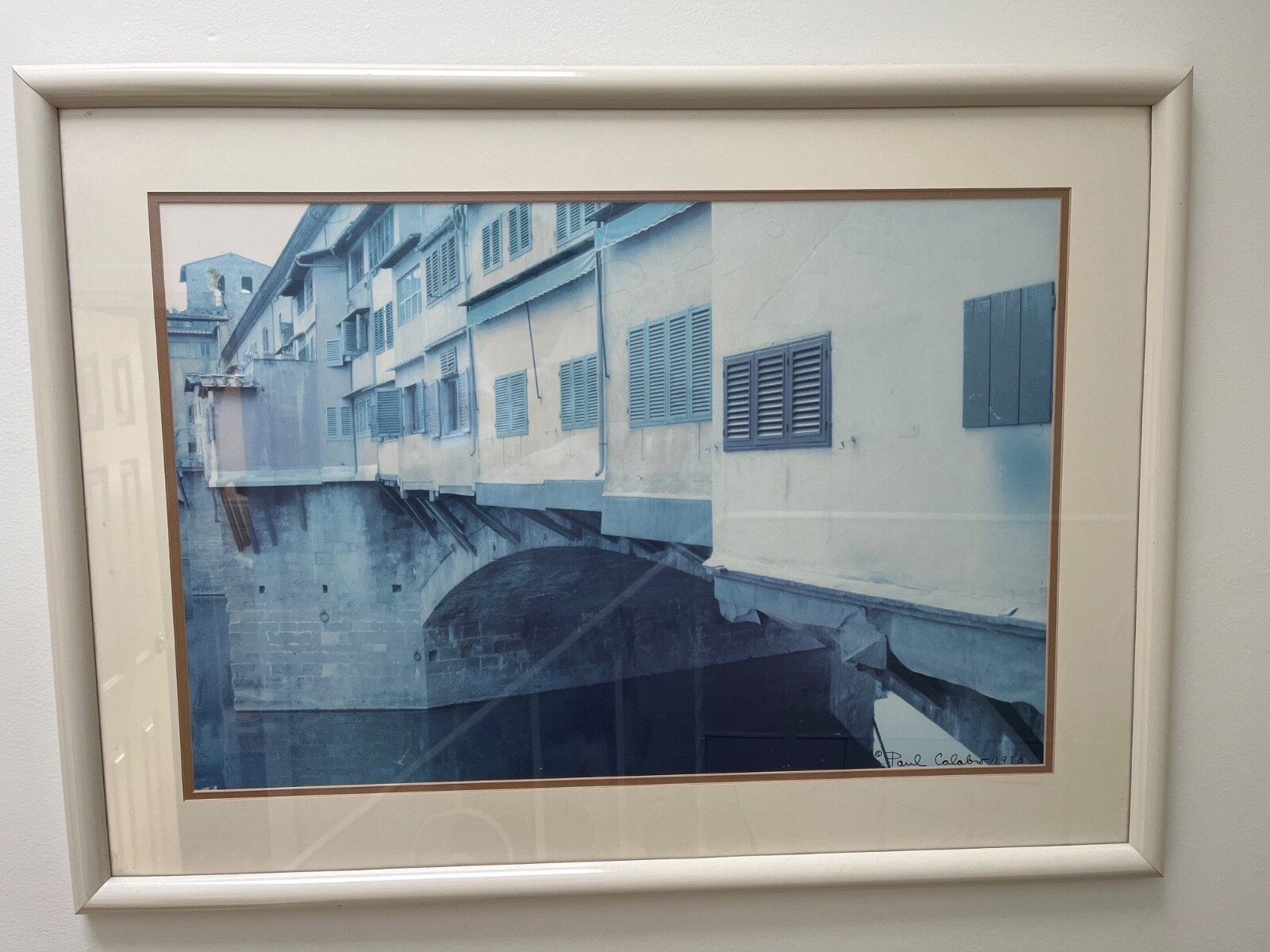 Ponte Vecchio Florence Italy by Paul Calabro Original 1982 PhotoLitho HandSigned