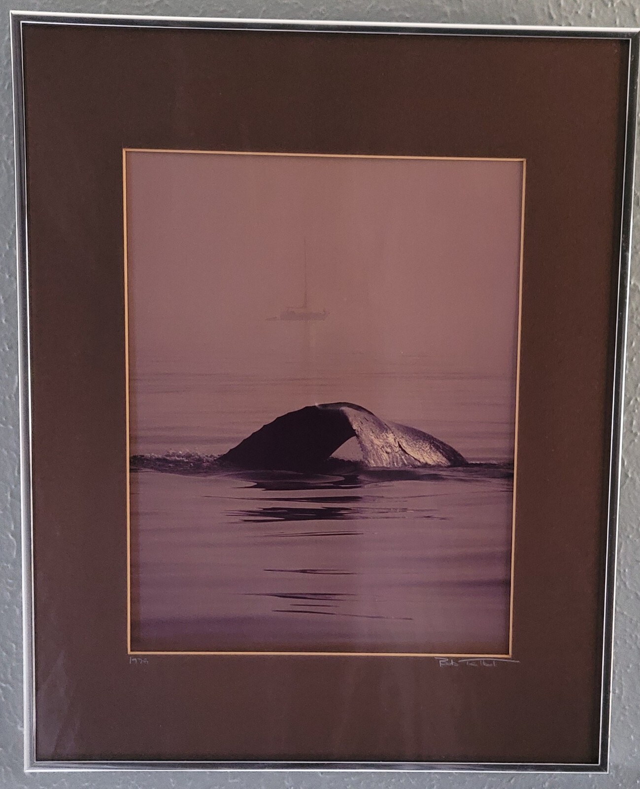 BOB TALBOT – Signed 1979 Original Whale Marine Photo 16×20 framed