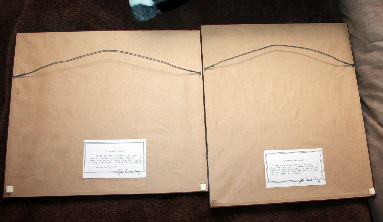 PAIR John David Geery HOT AIR BALLOON PHOTOS SIGNED 13.5″ X 15.5″