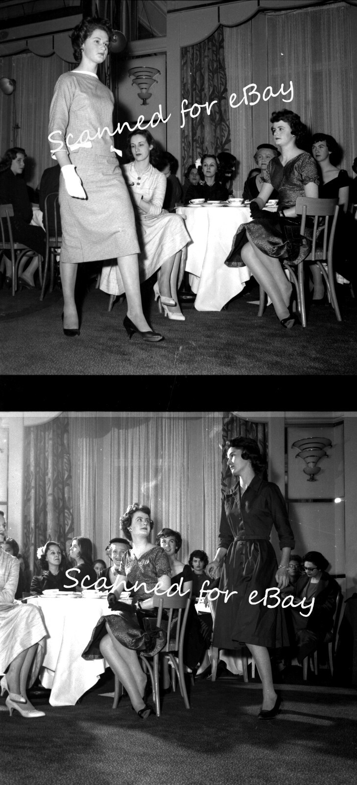 YOUNG DEBUTANTES BERKELEY DRESS SHOW LONDON HIGH SOCIETY – 2 NEGATIVES 1959