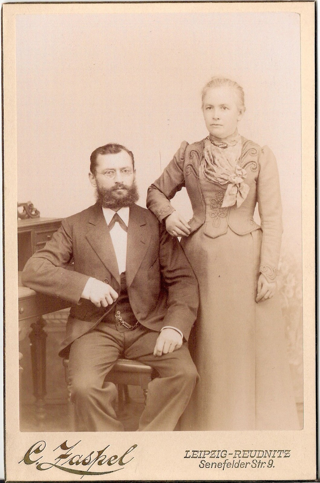 CAB photo Feines Paar – Leipzig Reudnitz 1890er
