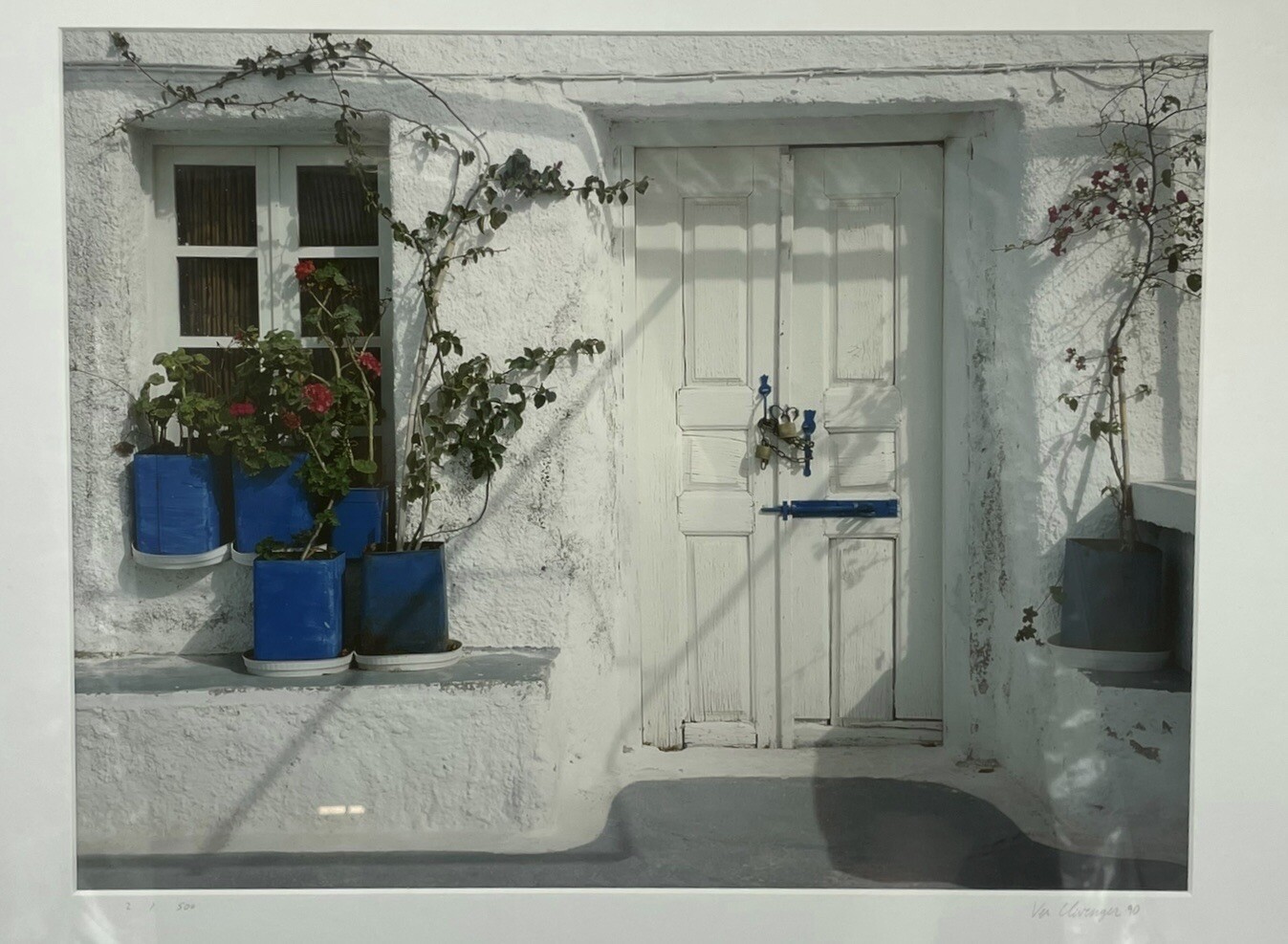 Santorini Doorway #1 Vern Clevenger Numbered Framed Signed Photograph #2/500