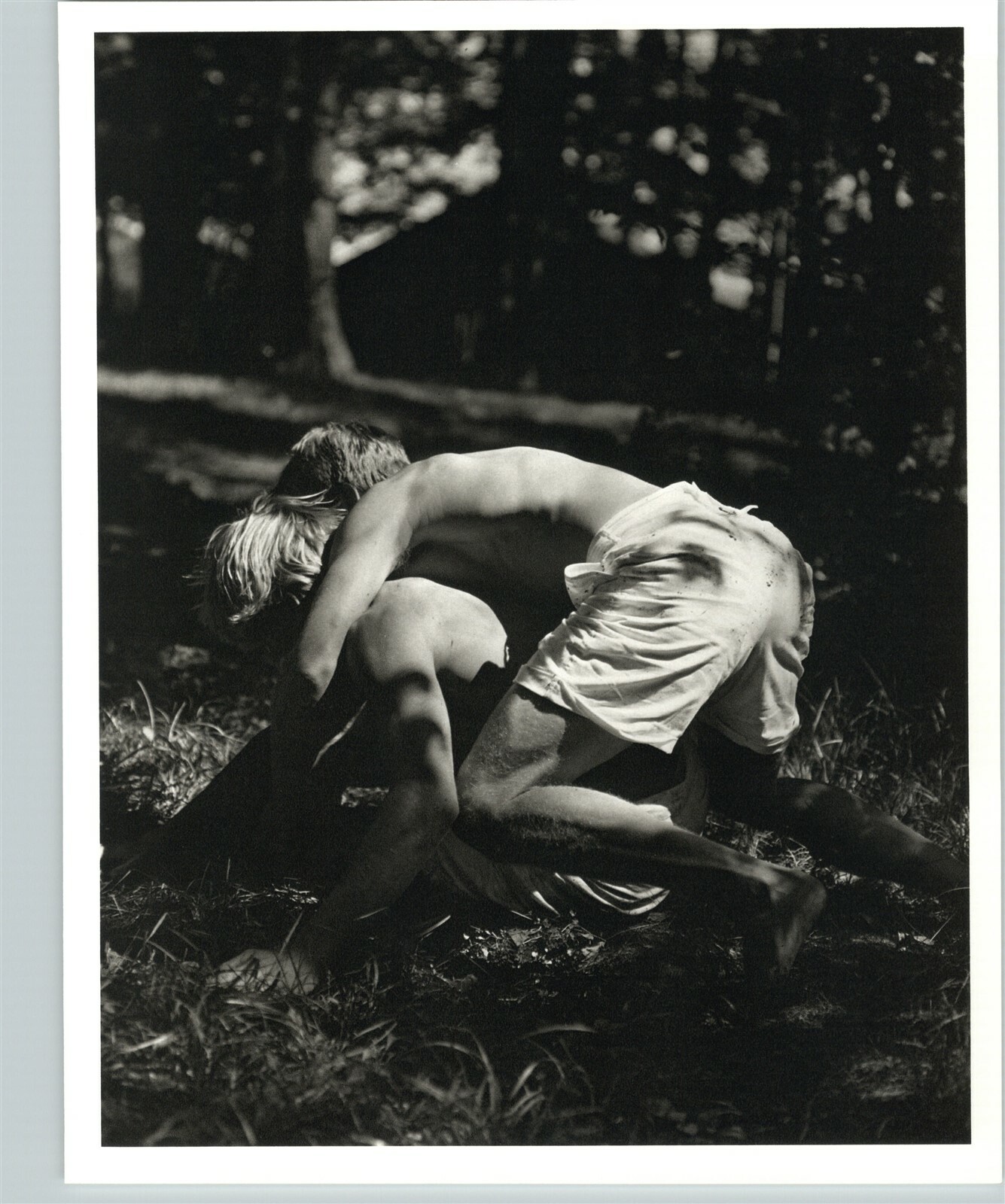 1987 1988 Original Bruce Weber 2 Males Wrestling Shirtless Photo Gravure Art