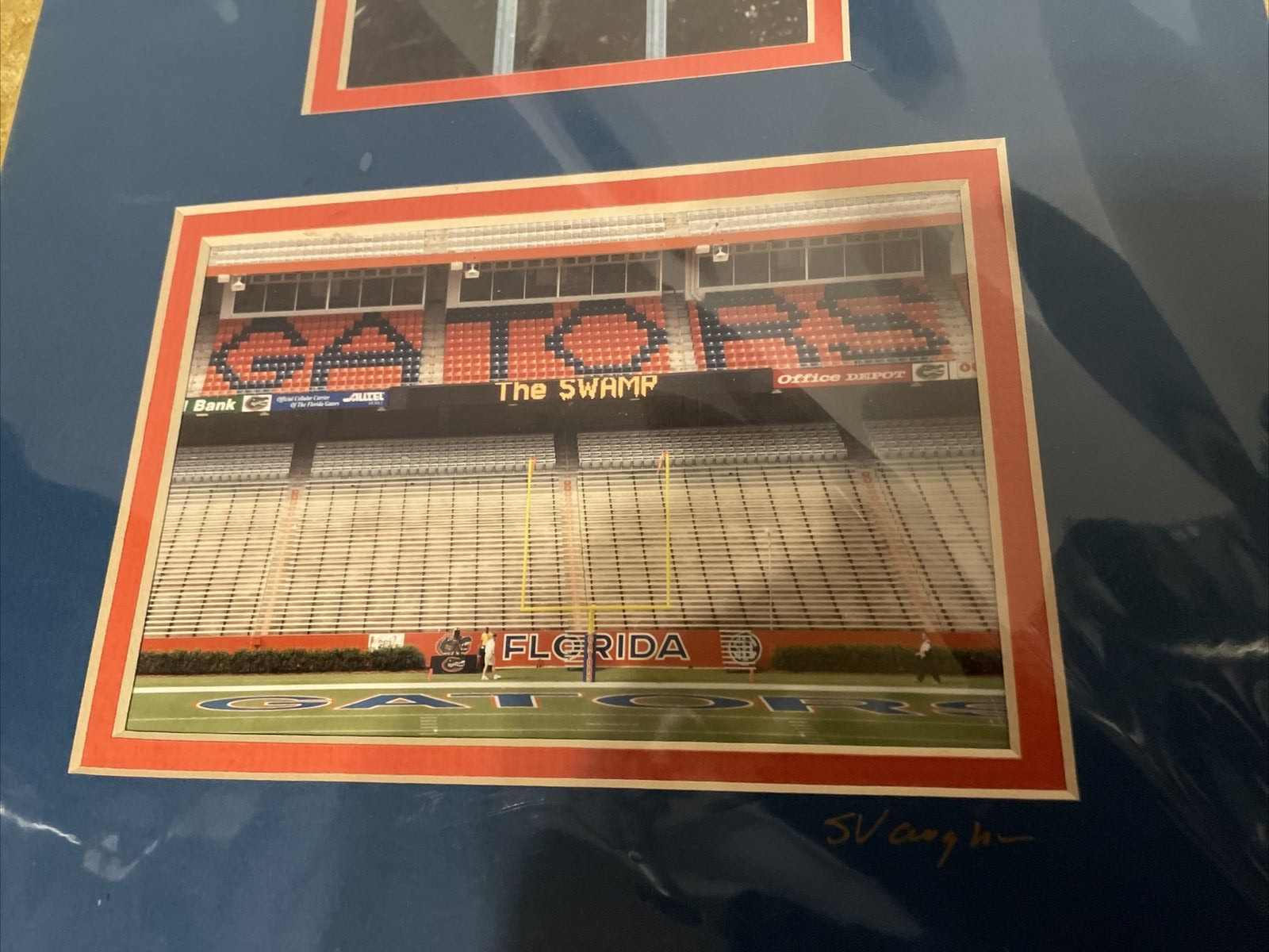 Steve Vaughn Signed 20X10 Photography Gator Country UF Florida Gators Football