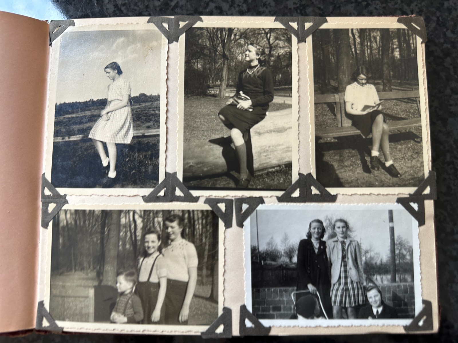 Old photo album civilian with defects, from 1919 281025/92
