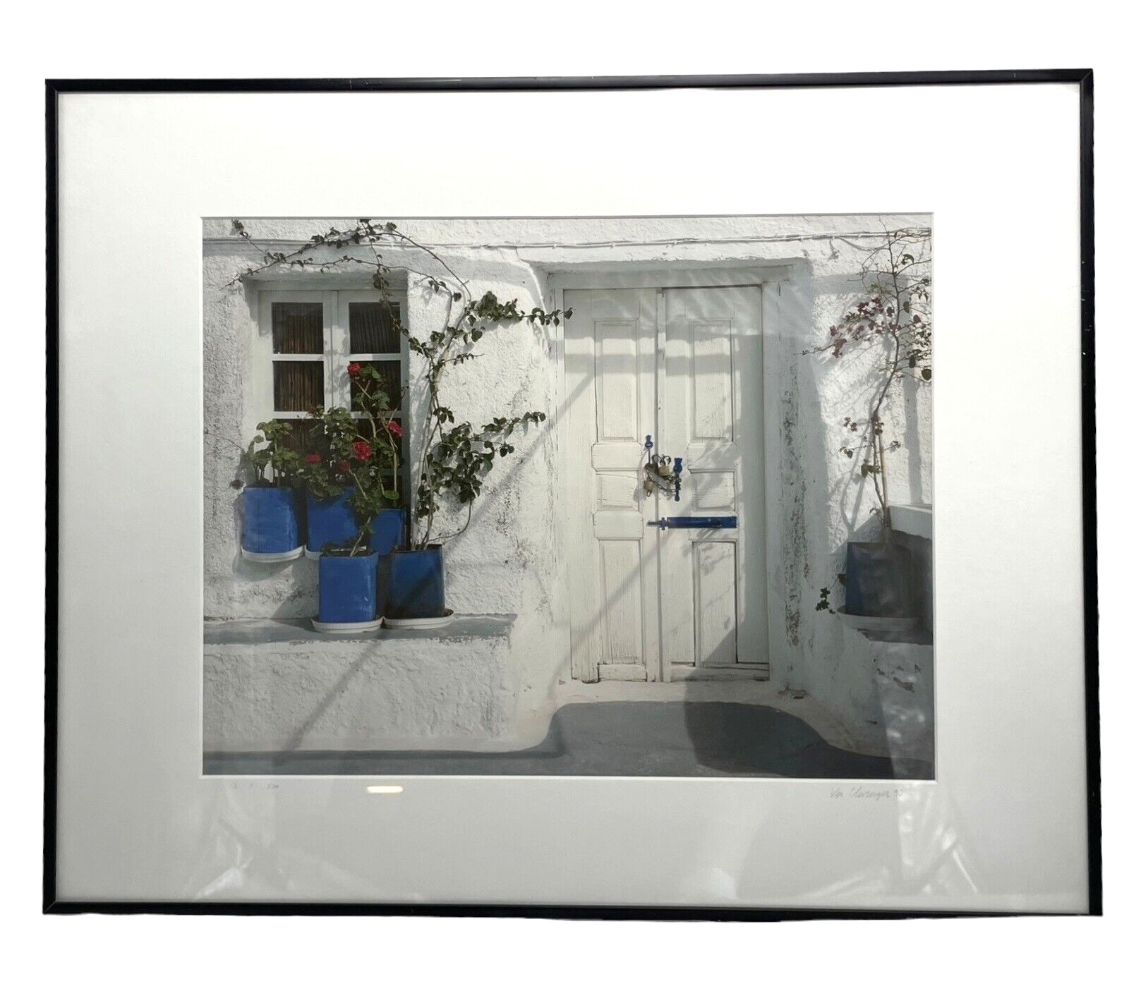 Santorini Doorway #1 Vern Clevenger Numbered Framed Signed Photograph #2/500