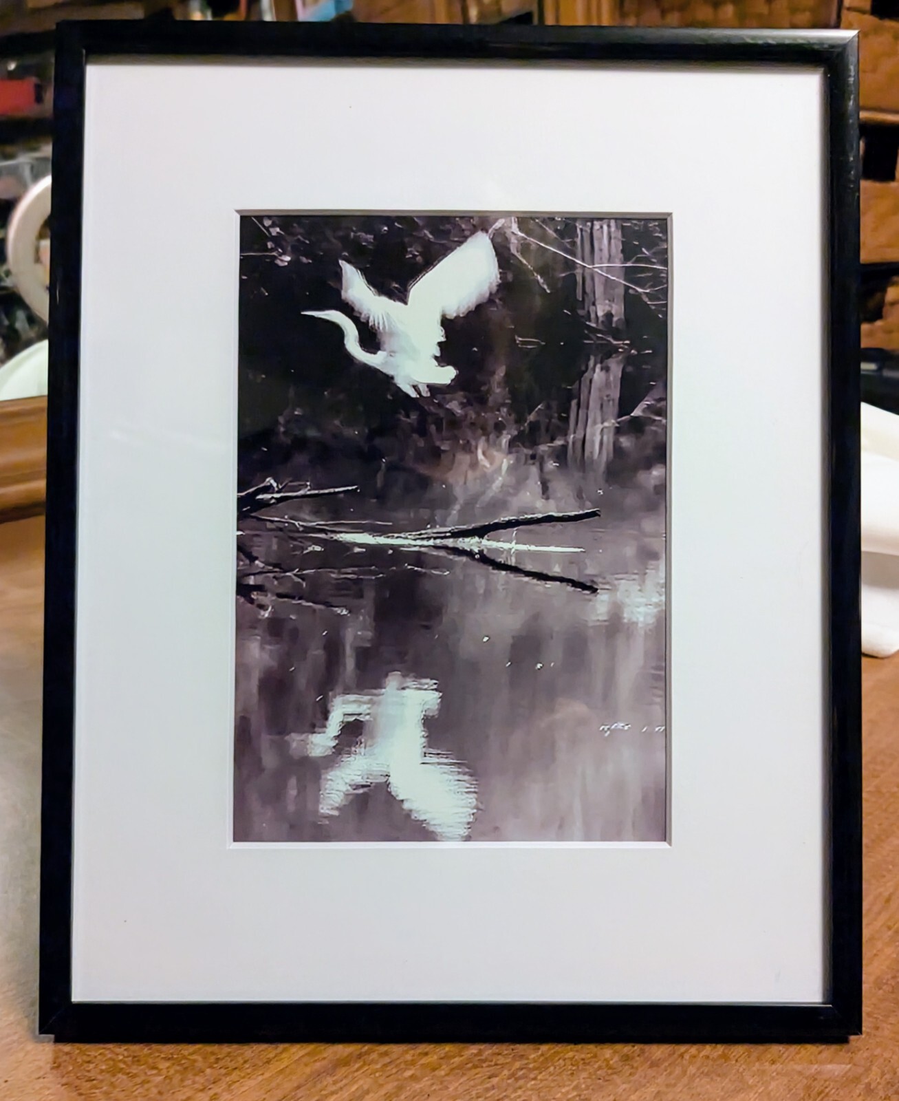 Limited Print By Donna T, The Swamp Ghost , 1/ 50 Signed, Matted And Framed