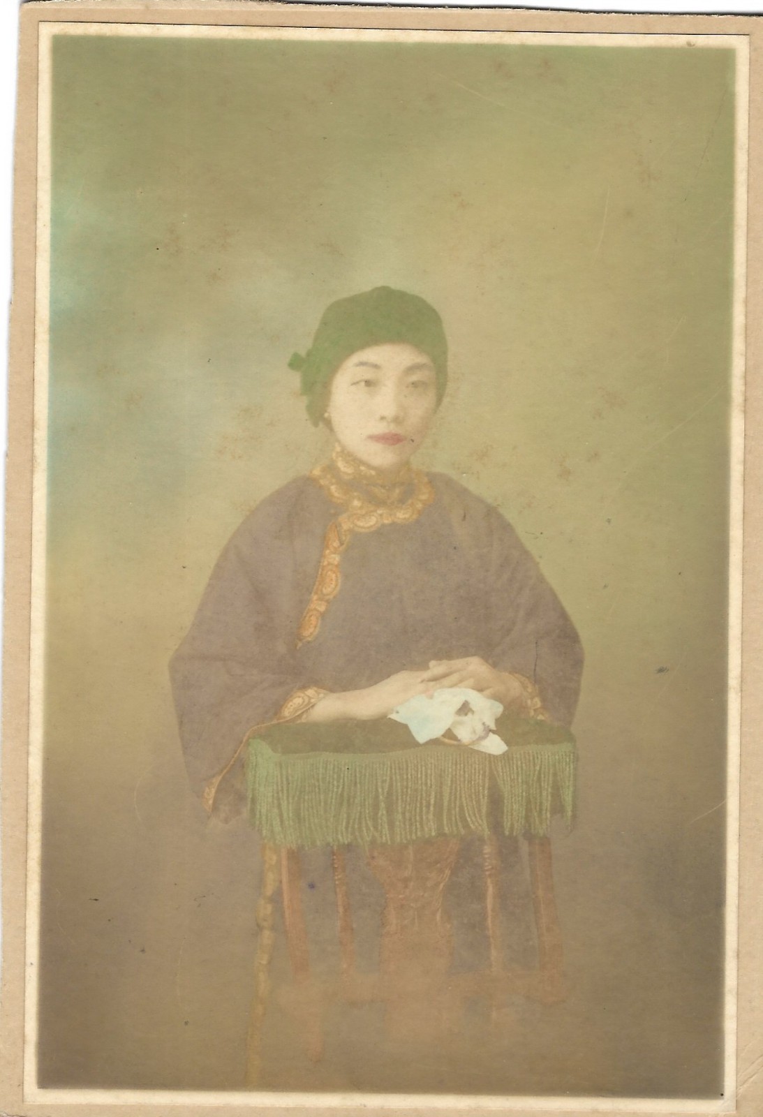 China Photo, Color Portrait, Colored; Elegant Chinese Woman 1920s (Shanghai?)