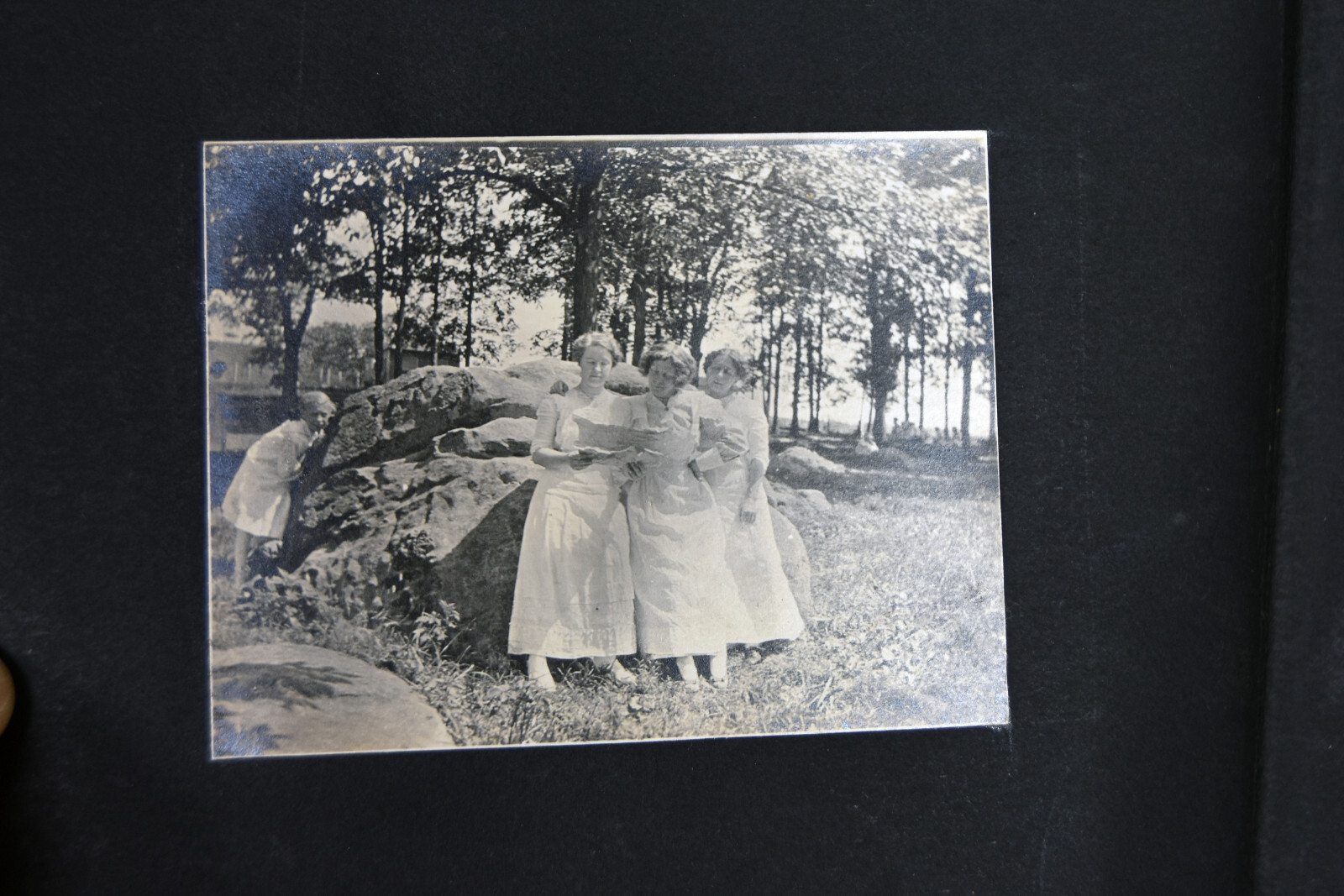 Antique Photo Album PA Conneaut Lake Pennsylvania Nurse Pets Horses Women