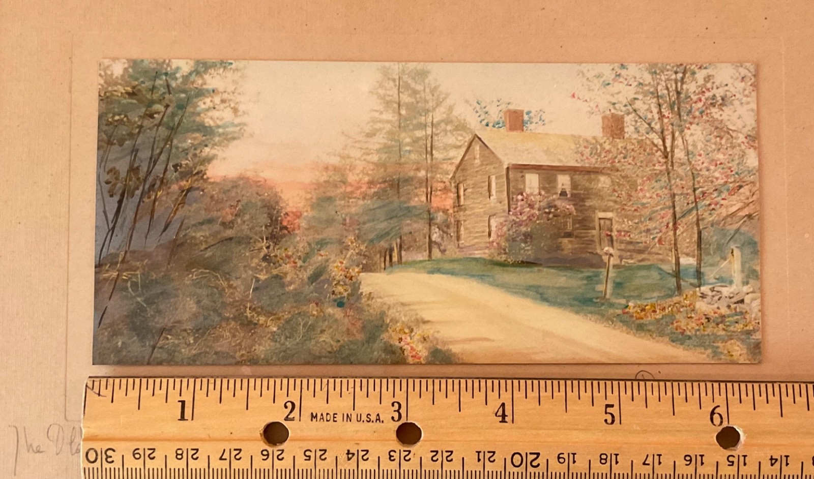 Charles R Higgins (1893-1980) The Old Farmhouse Hand Colored Platinum Photo VTG