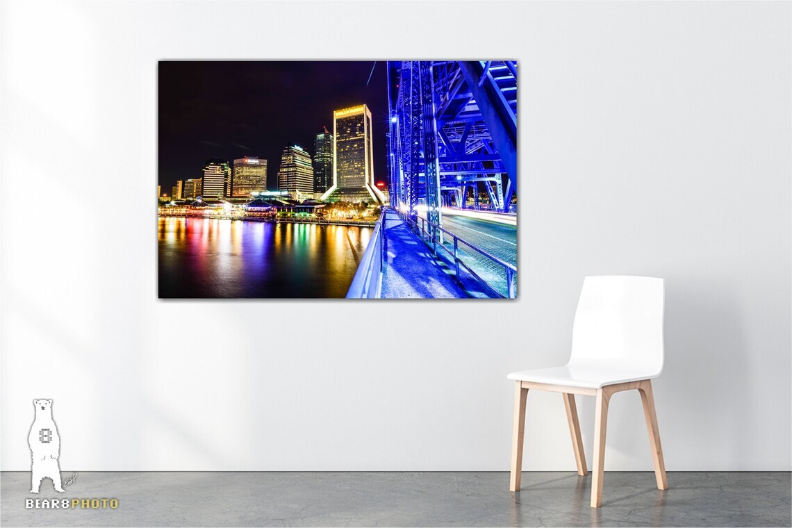 Jacksonville FL Skyline at Night – Florida Fine Art Photography Prints