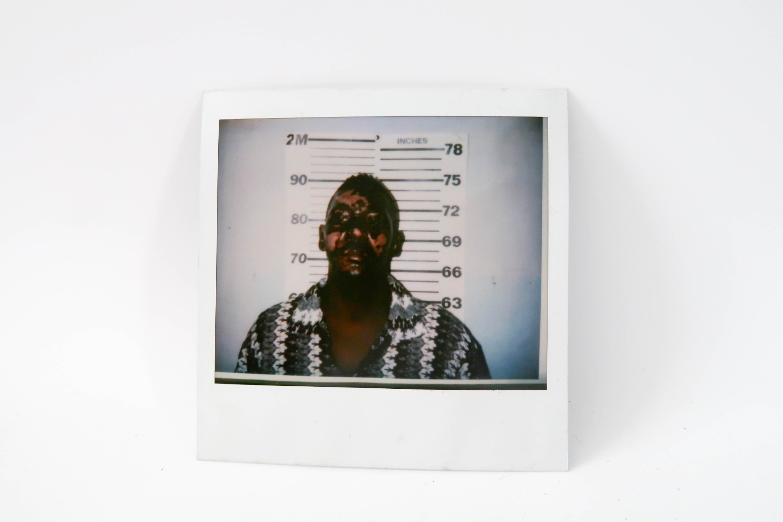 Vintage Original POLAROID Photograph / Mug Shot of African American Male