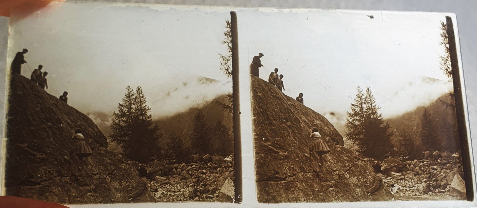 Photo Glass Plaque Early 1900 – 12.5 X 6Cm