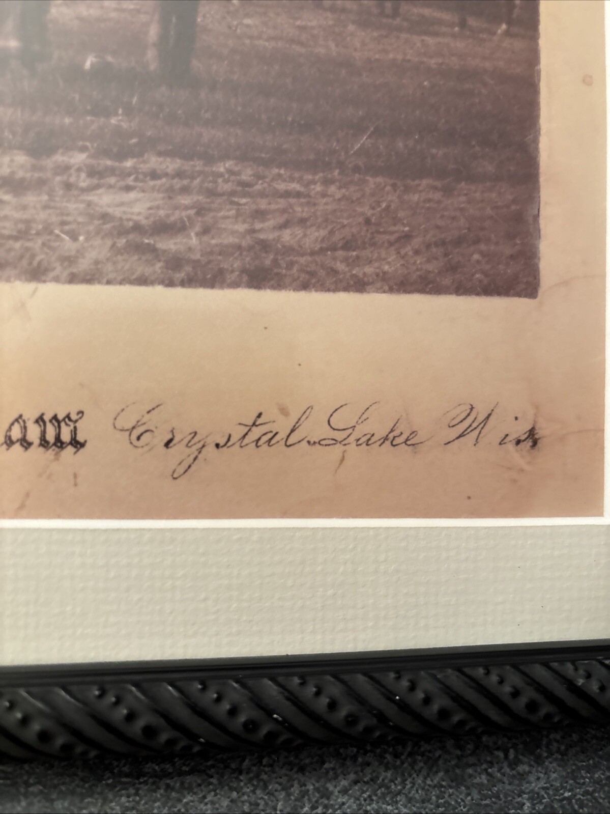 Vintage Farm Portrait Surreal Strange Bizarre BW Photograph Crystal Lake, WI #K