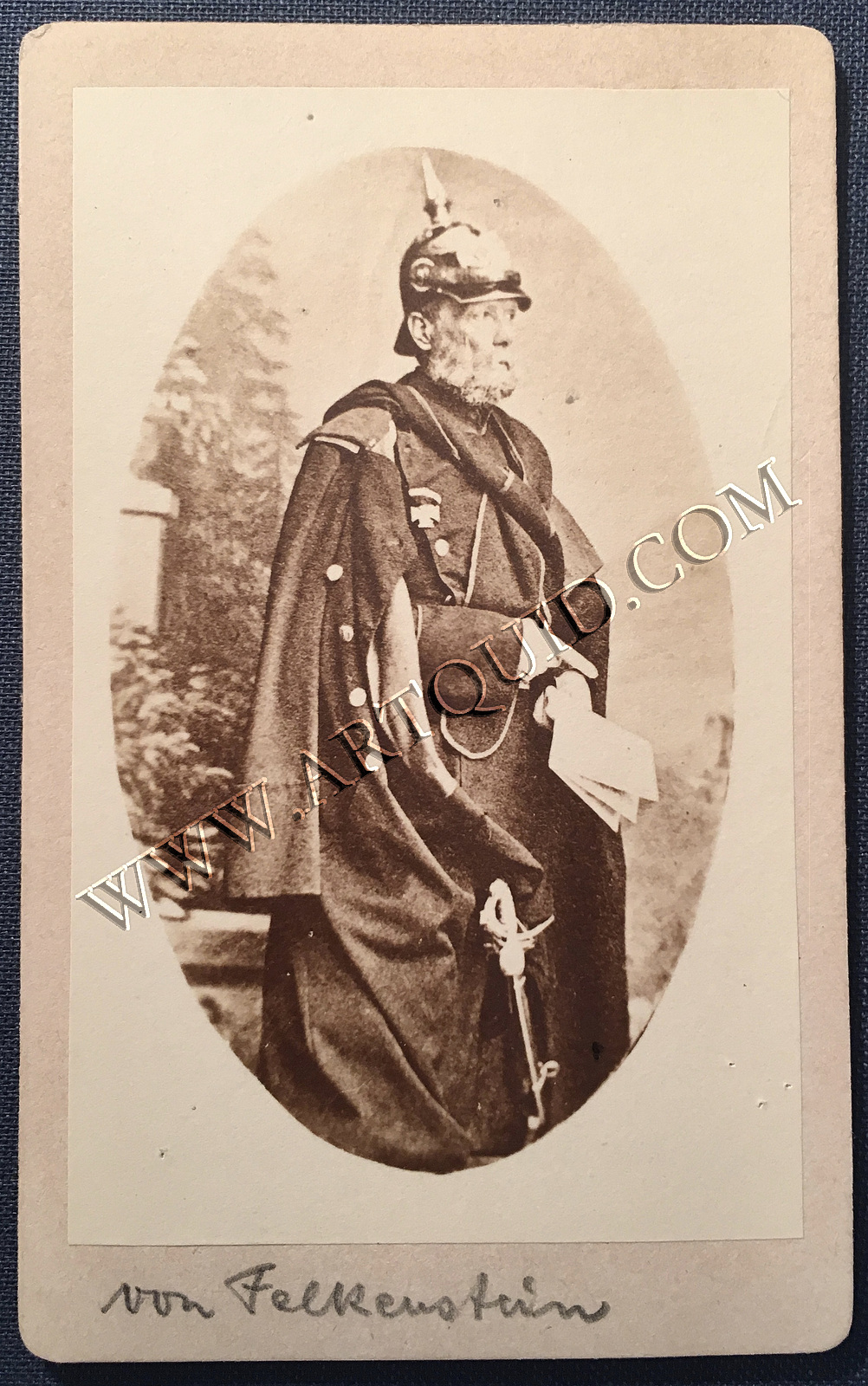 Carte de Visite GENERAL EDUARD VOGEL VON FALCKENSTEIN, Infantry, circa 1878, CDV