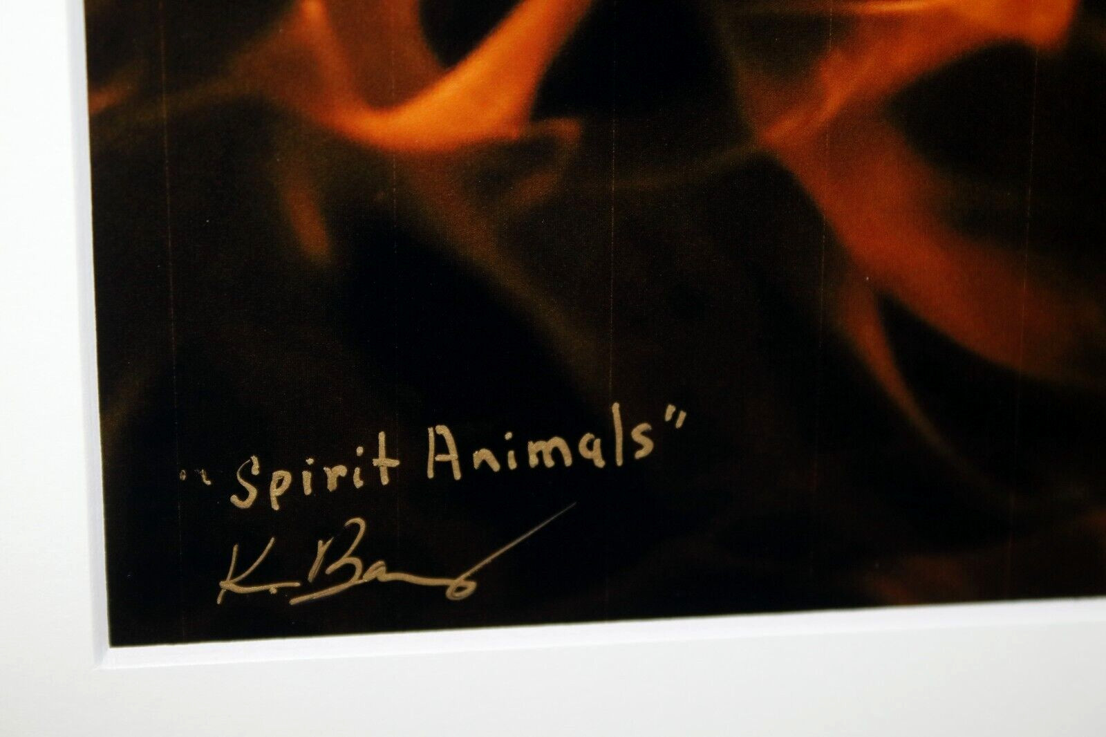 Dancing Fire Flames Photo 8″ x 10″ in 11″ x 14″ White Matte Signed by Kim Barry