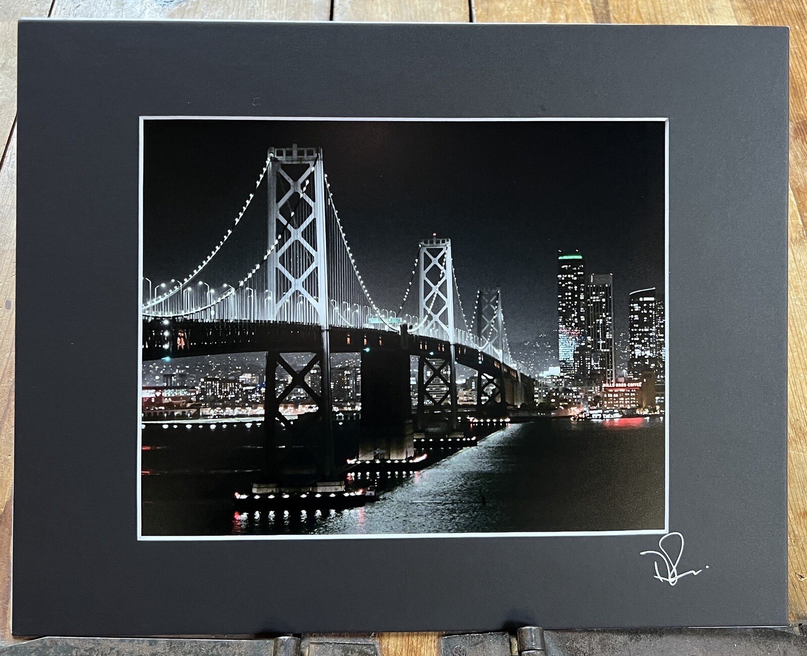 The City and The Bay Bridge at Night – Matted Fine Art Photographic Print