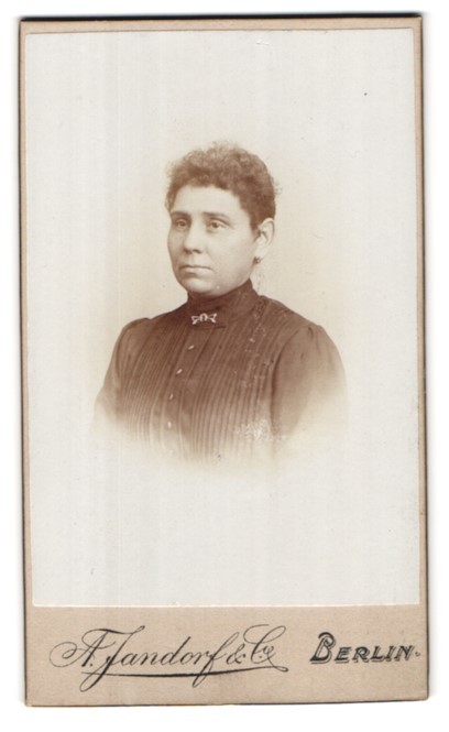 Photograph A. Jandorf & Co., Berlin-SW, Bellealliancestrasse 1-2, portrait Bürg