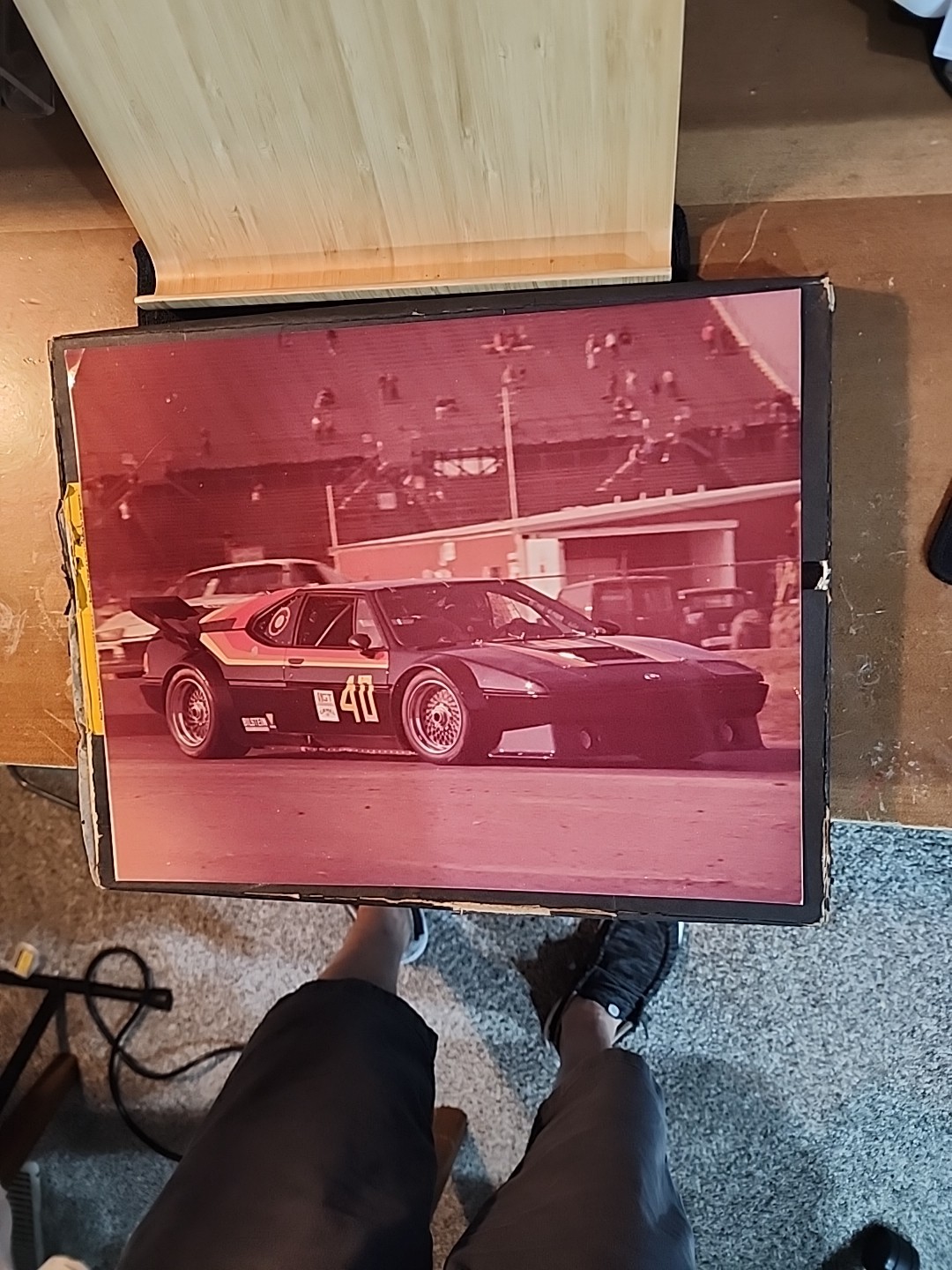 Vintage De Tomaso Pantera Race Photograph 14×11 Kodak Print BMW M1 IMSA GT Pic 2