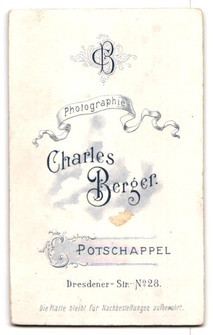Photograph Charles Berger, Potschappel, Dresdener-Str. 28, young man in suit