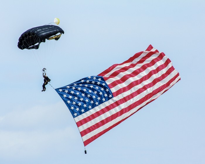 8×10 photo of Special Operations Parachute Team at ’15 Beaufort, SC Air Show.