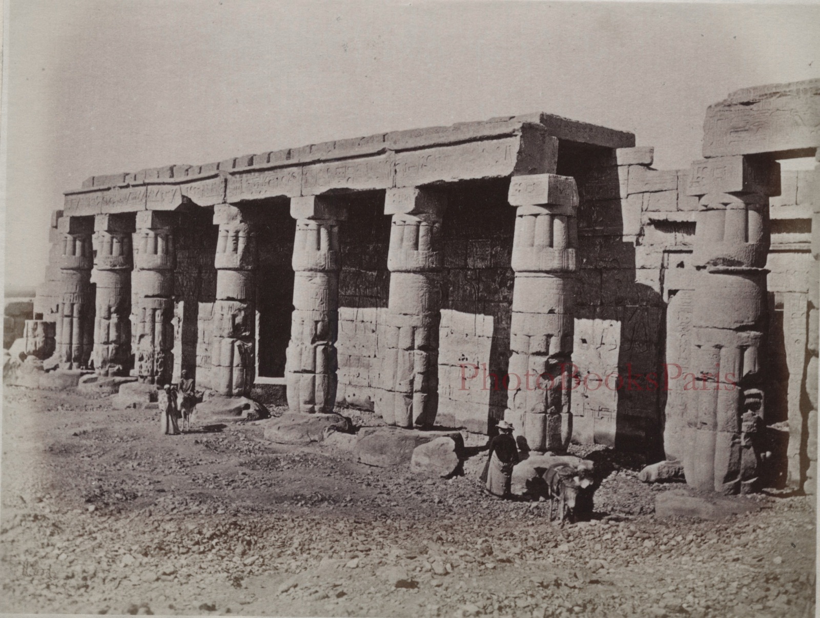 Egypt Karnak Photo Albumen Small Format 10x13cm Circa 1880