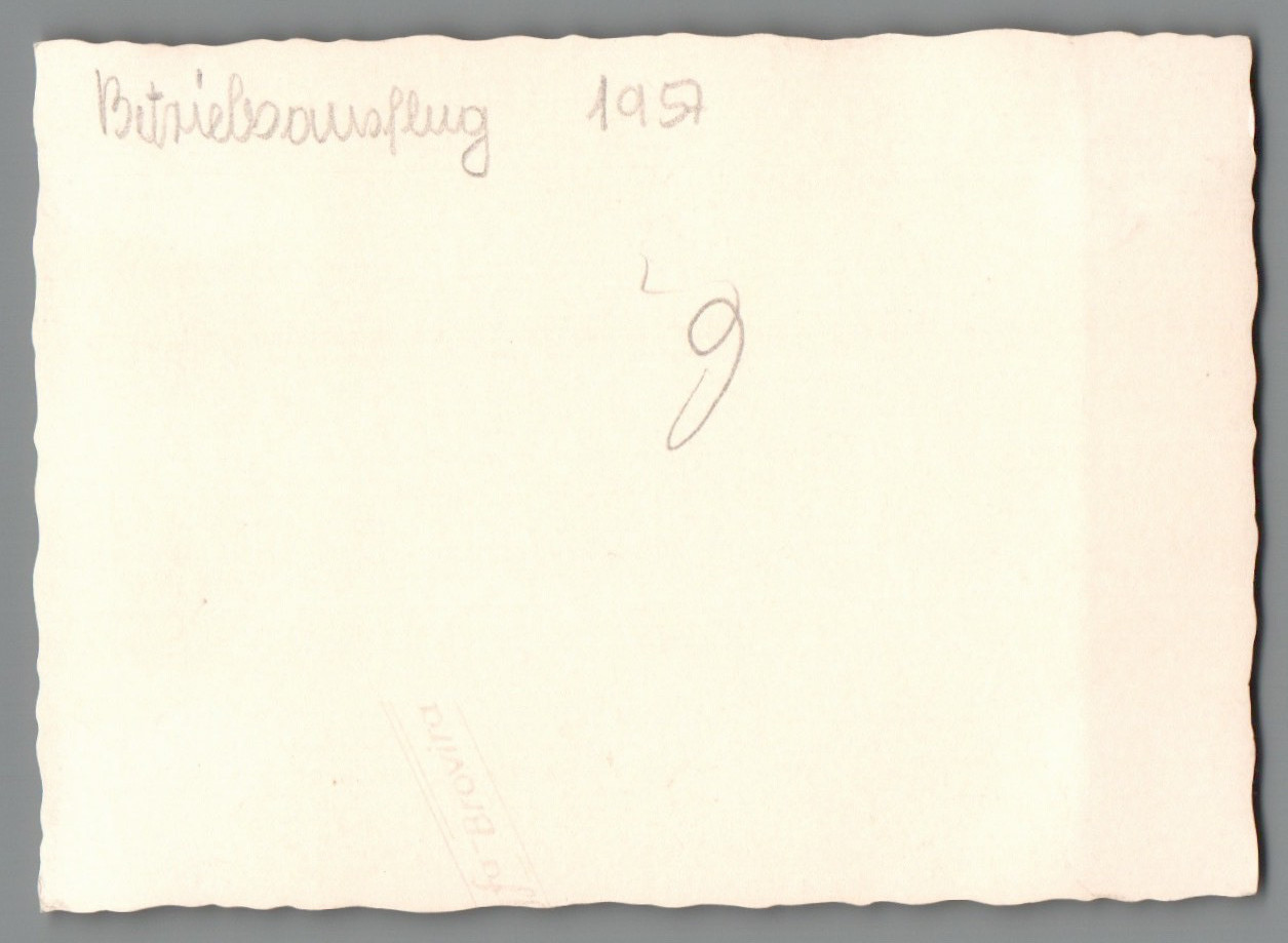 4 photos company outing 1957 Auermühle Ratingen collection vintage F1282