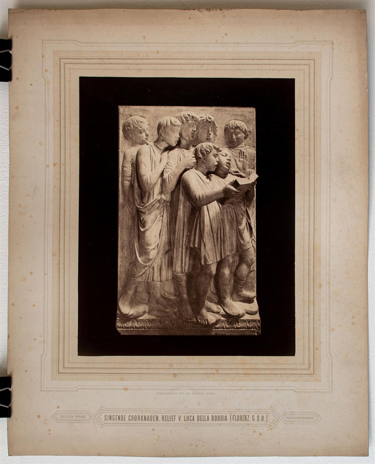 Johannes Nöhring Choir Boys Reproduction Photograph after Luca Della Robbia 19th Century