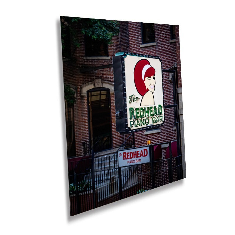 Chicago’s Redhead Piano Bar: Iconic Sign Print Wall Art Illinois Metal Canvas