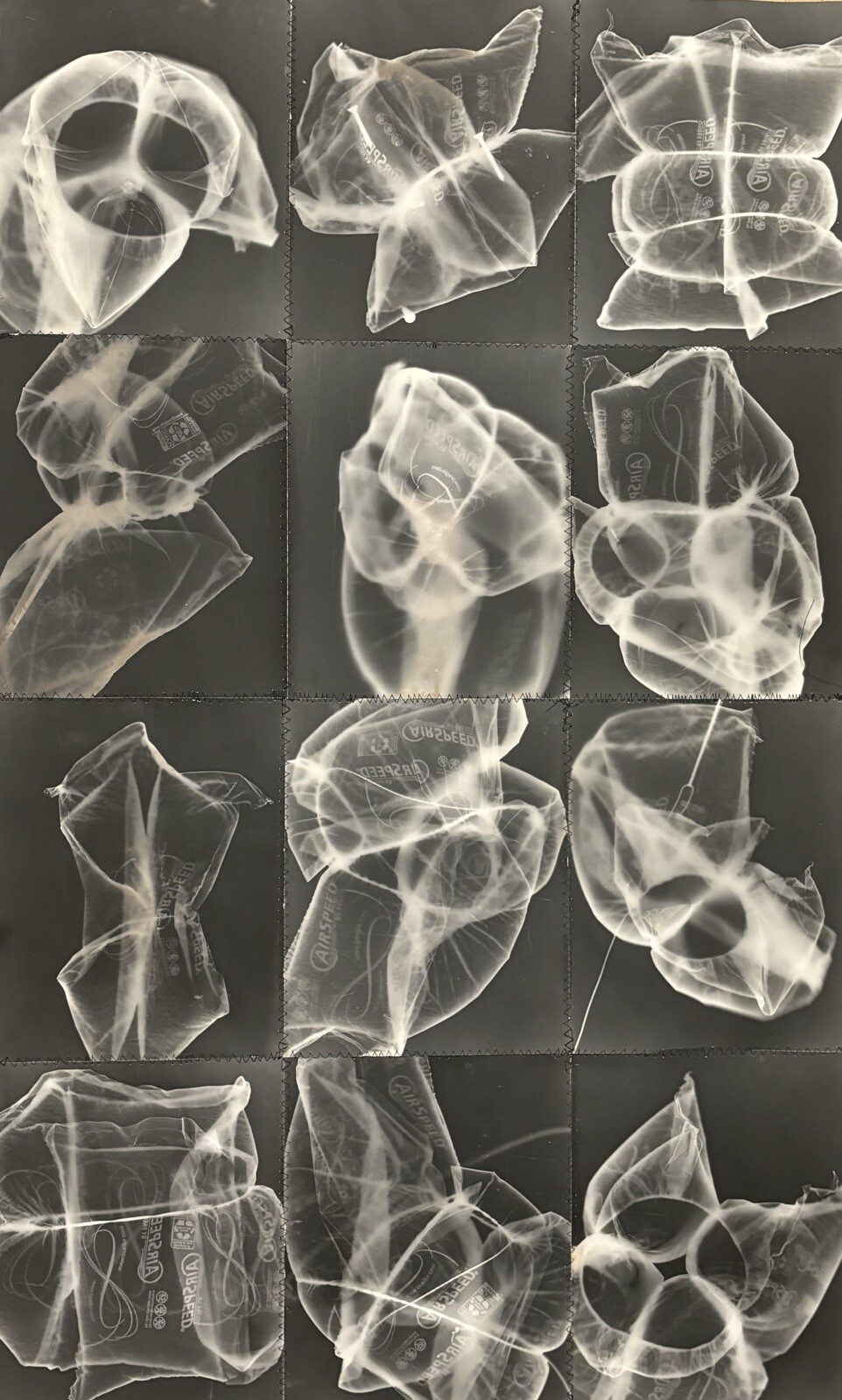 Unique Stitched Print – Cameraless Dark Room Photography 24 x 40 Inches
