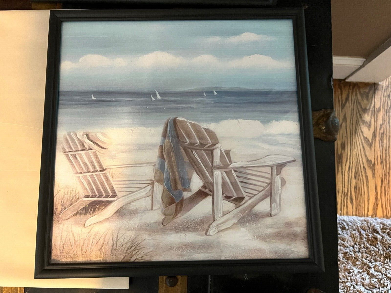 Beach Scene picture framed photo