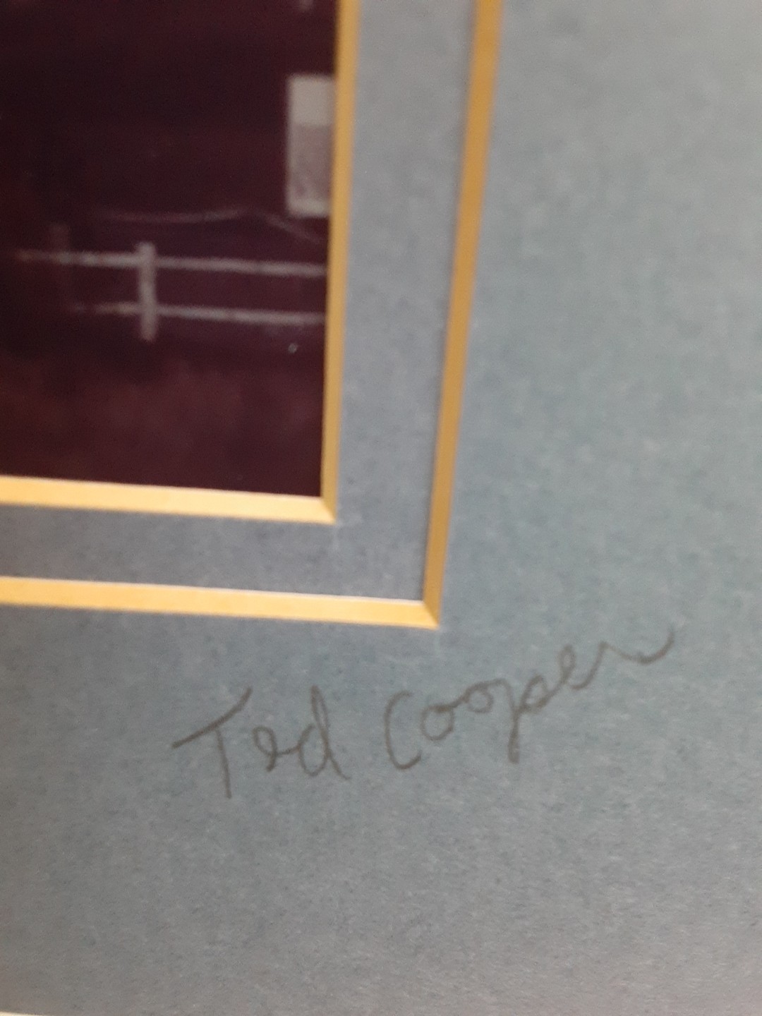 Signed Ted Cooper New England Portland Head Lighthouse Maine Color Photo Matted