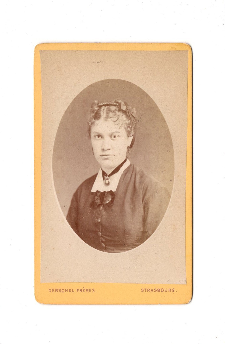 Gerschel CDV Photo Lady Portrait – Strasbourg Strasbourg 1870s