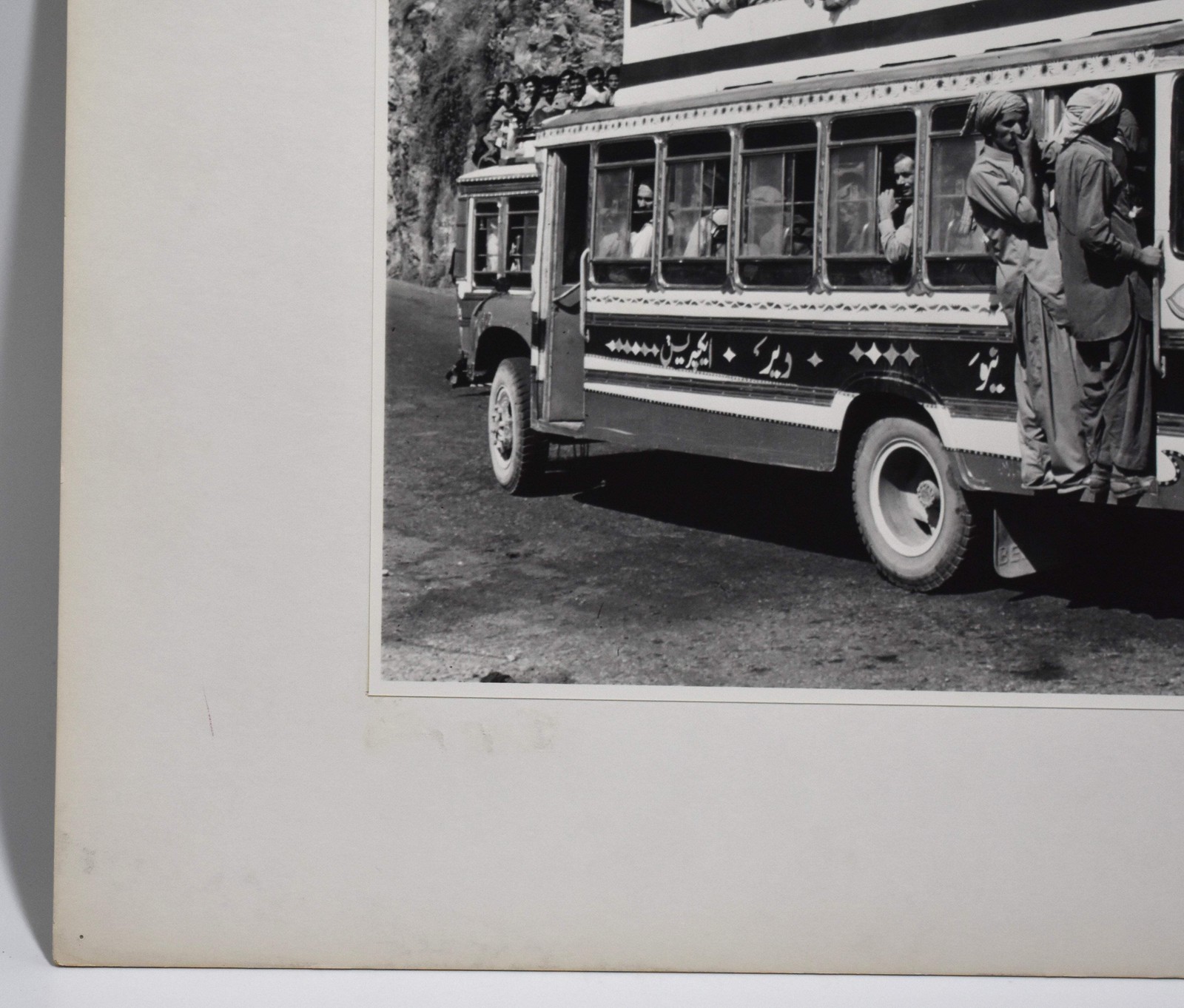 Vintage James W. Howlett Photograph, Focusing on a Group of People on a Bus