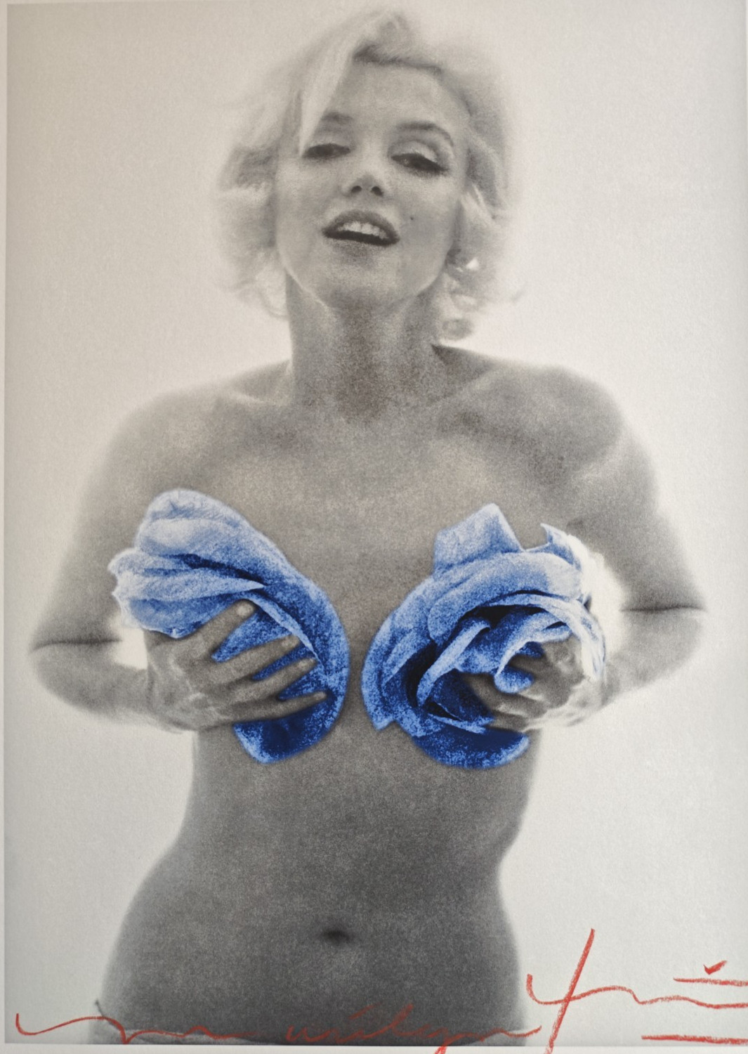 Bert Stern – Marilyn Monroe classic blue roses – signed