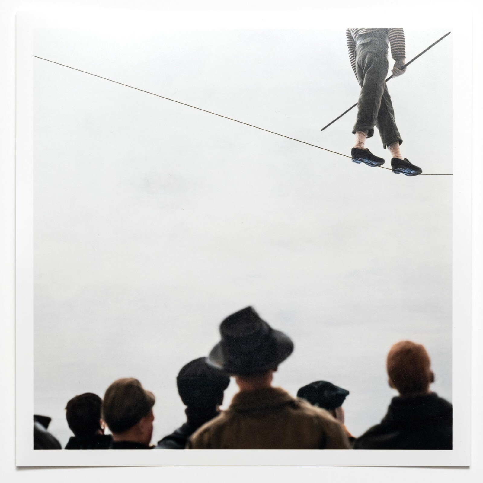 SIGNED Paolo Ventura Print – The Tightrope Walker. 2007. – Rare Photograph 6×6″