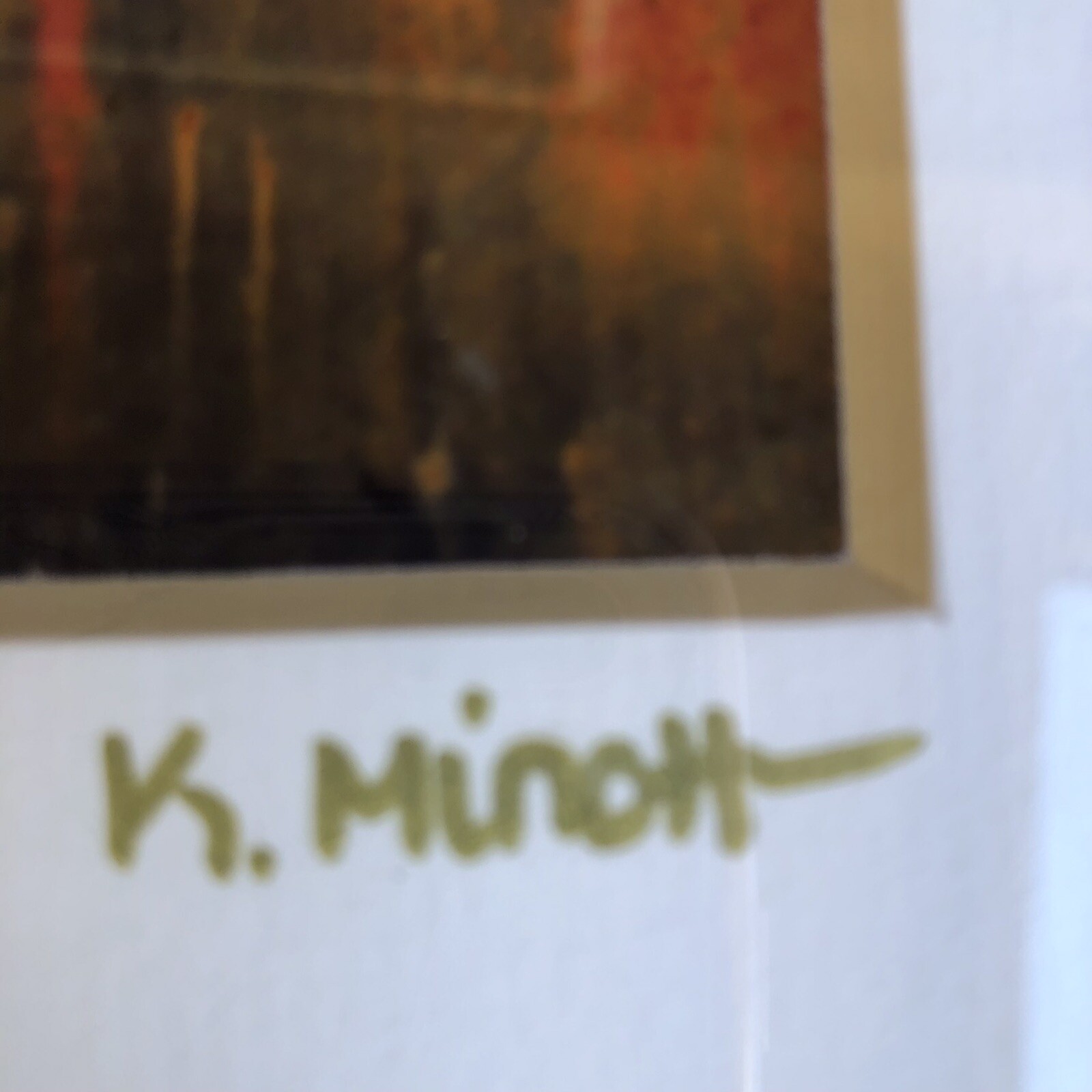 Katherine Minott Fine Abstract Photography Art “Wall Poem” Framed & Artist Signe