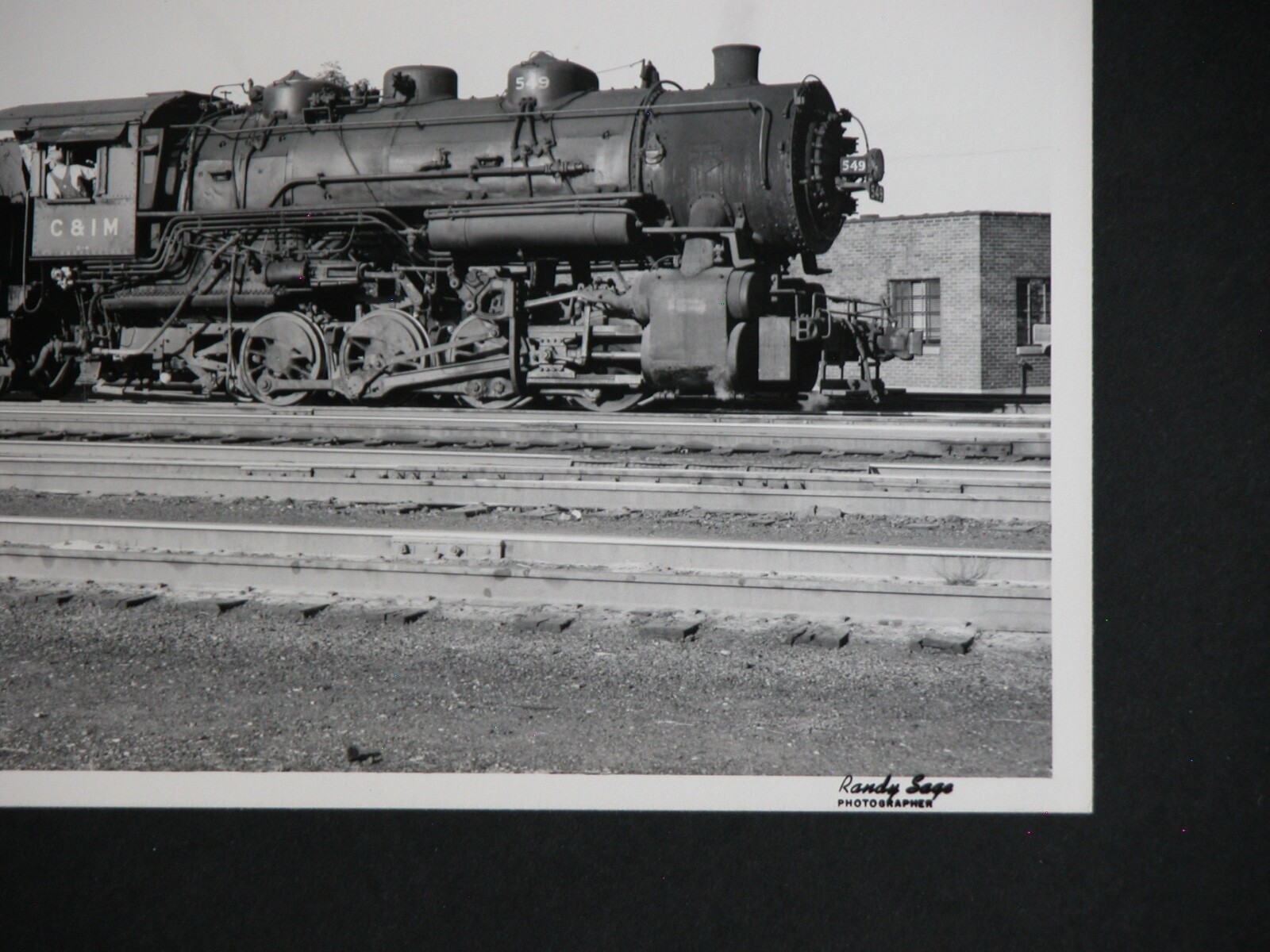 549 Locomotive Chicago & Illinois 8×10 Photograph Vtg 50s C&IM Railway Railroad
