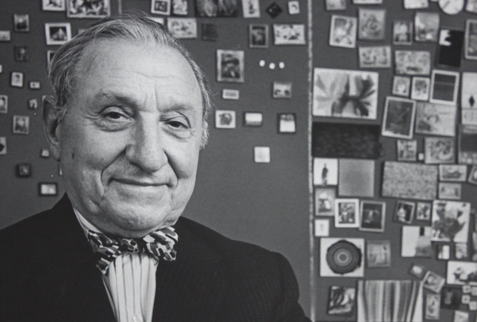 ARNOLD NEWMAN-2 Gelatin Silvers of Joseph Hirshhorn w/ museum model of Hirshhorn