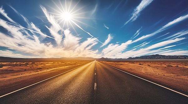 Special Price!!Photograph California Highway Route 47 USA Acrylic Glass 180×100 cm
