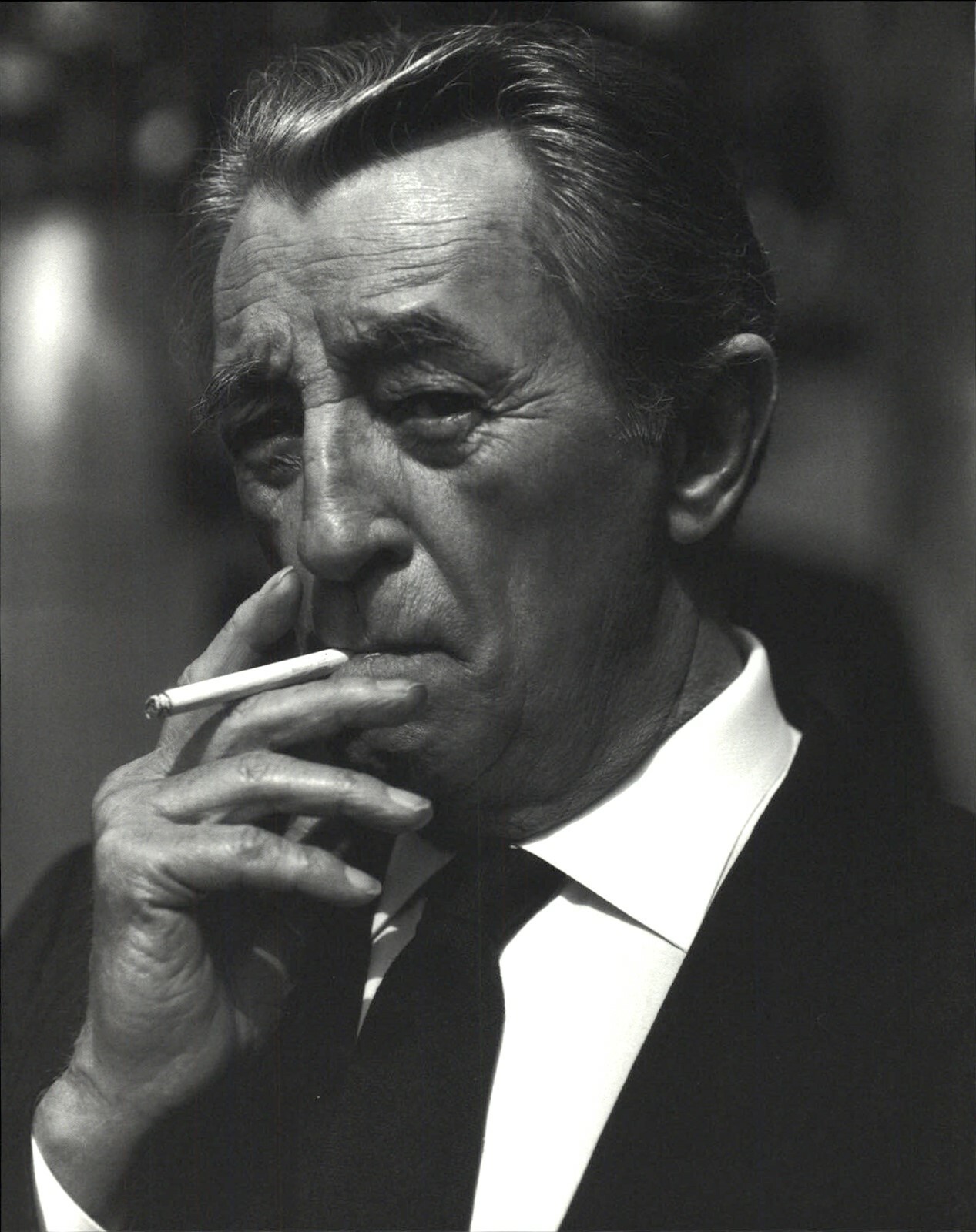 1991 Bruce Weber Robert Mitchum Smoking Portrait Actor Art Photo Gravure