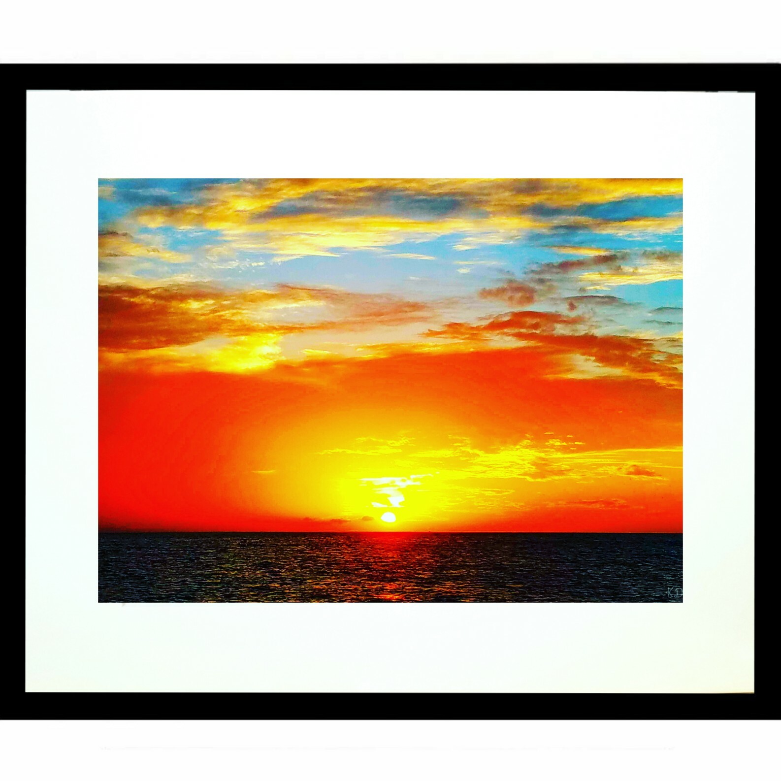 KEY WEST Sunset 11×14″ Matted Art Photo Photograph Florida Keys Tropical Sun Sea