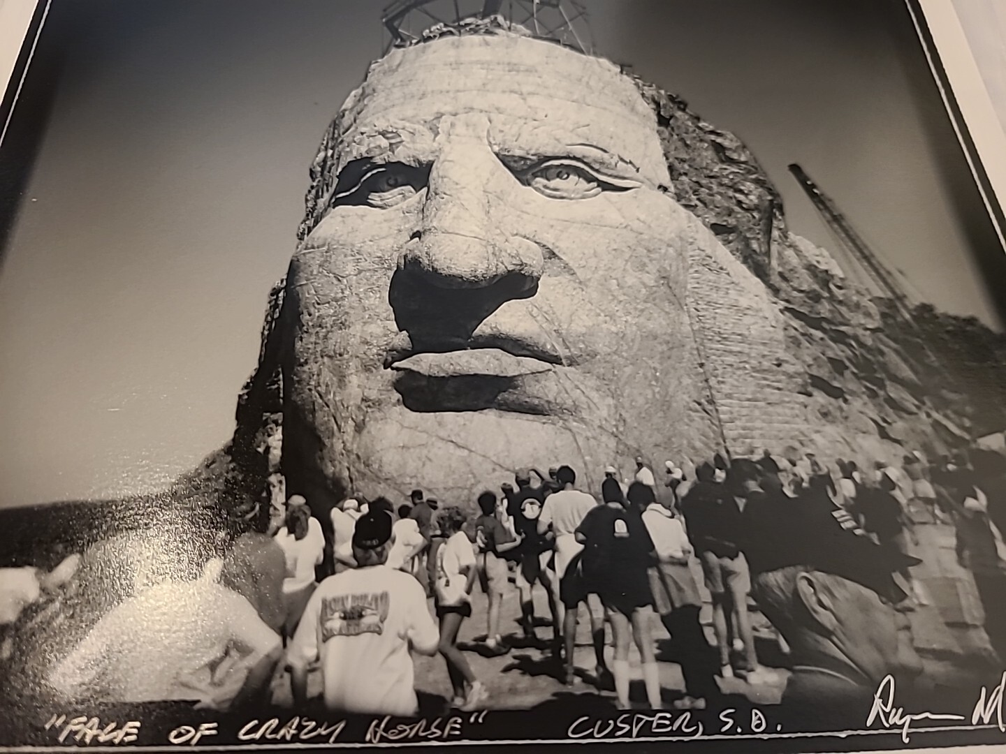 Roger Minick Signed Original Photograph Face of Crazy Horse, 1999 South Dakota