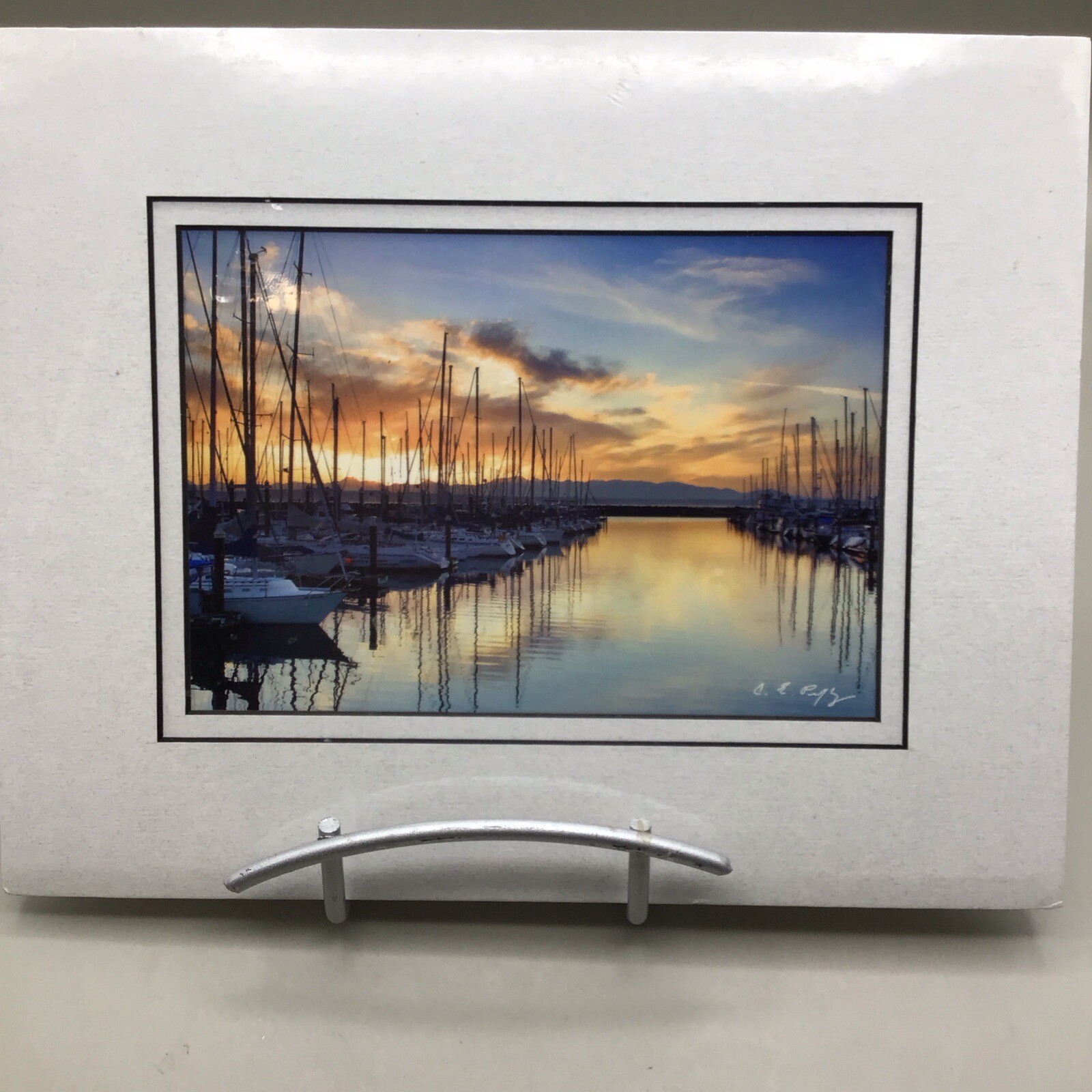 Shilshole Marina & Olympic Mountains at Sunset, Seattle, WA. Art Print! Signed.