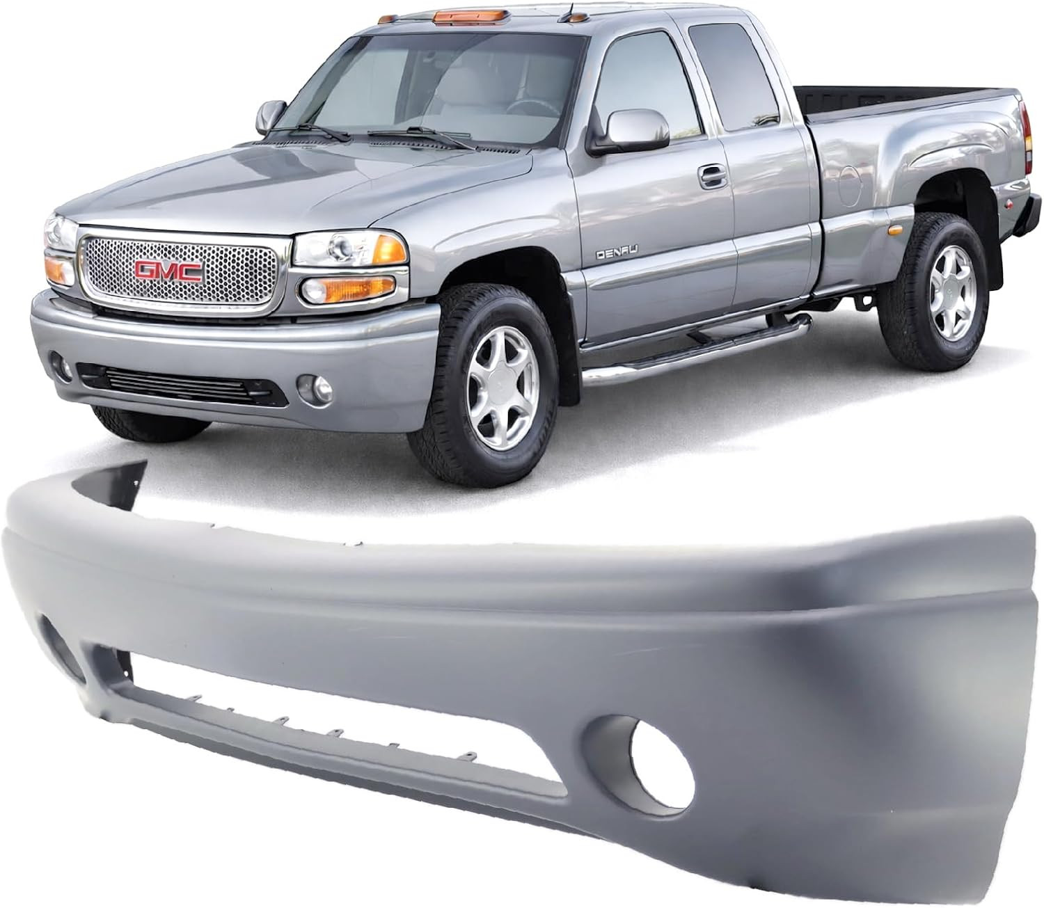 Compatible with Front Bumper Cover 2001 2002 2003 2004 2005 2006 GMC Sierra 1500