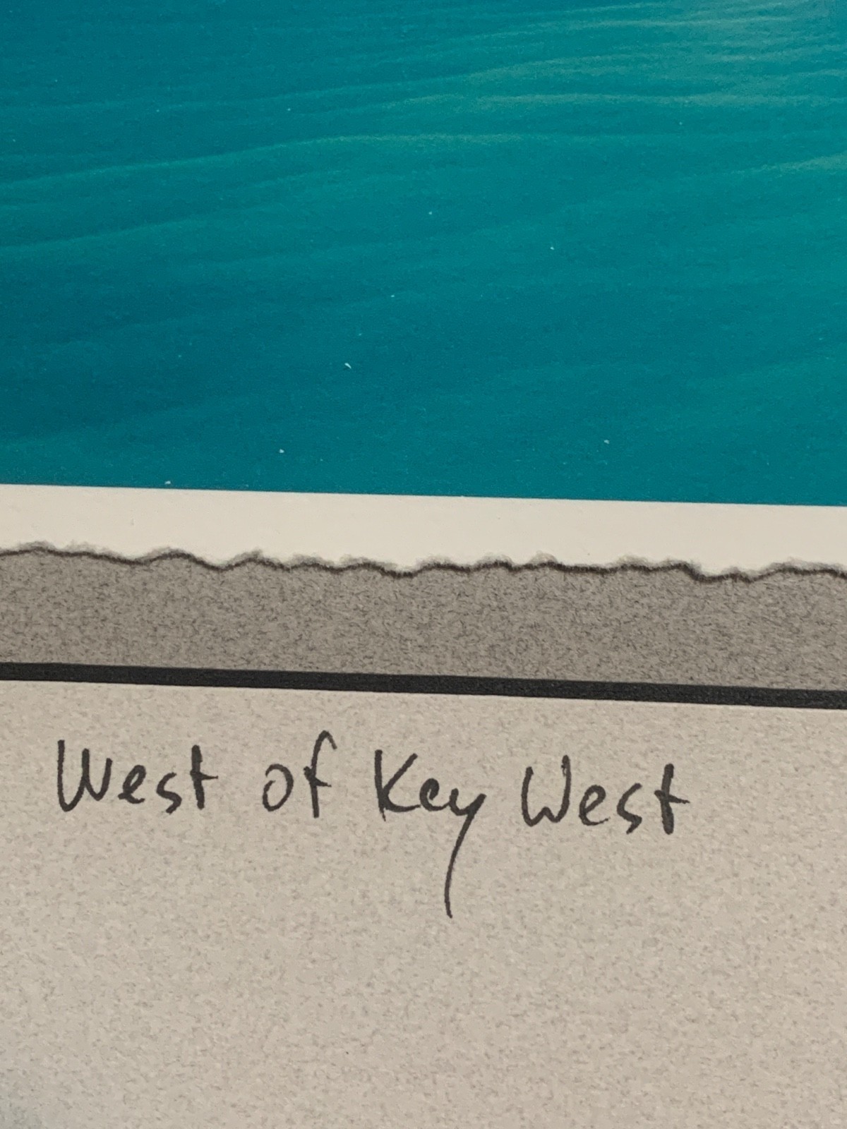 John Moran Signed Florida Keys Seascape Photo “West of Key West”