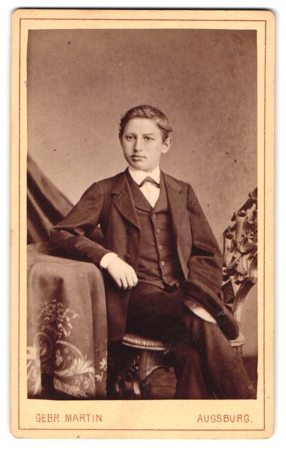 Photograph used Martin, Augsburg, Bahnhofstraße 22, Julius Mack from Burgau in